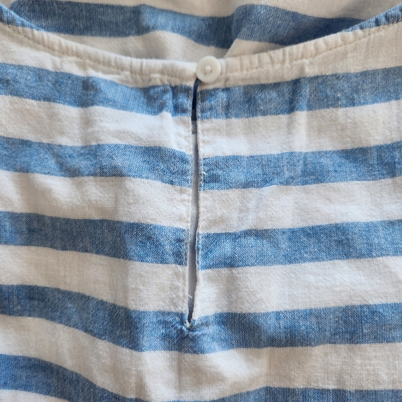 beachlunchlounge Blue and White Striped Casual Dress Size Small - Picture 5 of 13